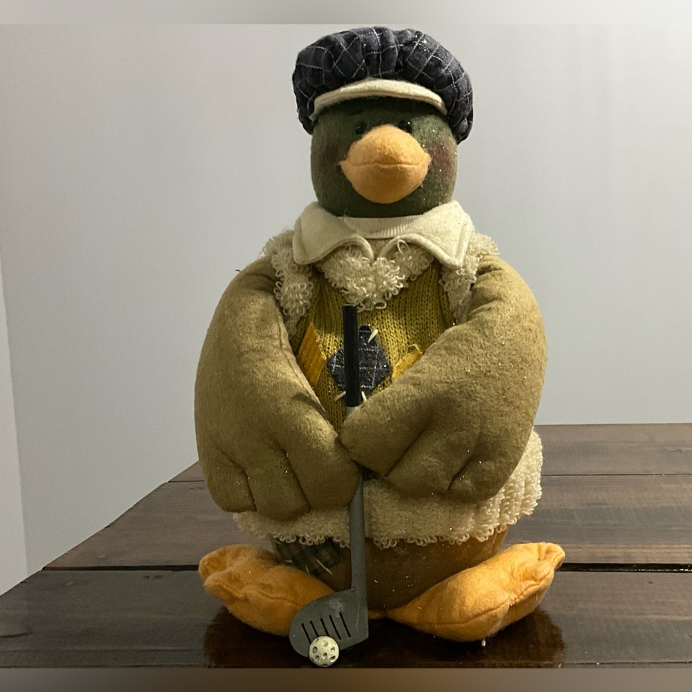 Vintage 1999 Mother Brown’s Golf Duck Stuffed Figure USA